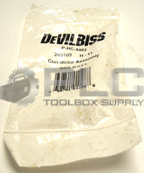 NEW SEALED DEVILBISS P-HC-4482 CONNECTOR ASSEMBLY 240109