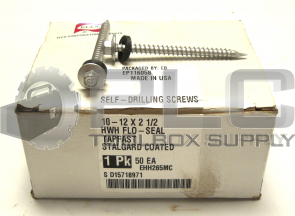 NEW ELCO 10-12 X 2 1/2 SELF DRILLING SCREWS HWH FLO-SEAL STALGARD COATED QTY 50