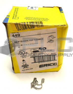 NEW ERICO CADDY 449 SNAP CLAMPS FLEXIBLE QTY 90