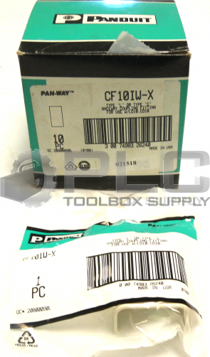 NEW BOX OF 10 PANDUIT CF10IW-X RACEWAY COUPLING FITTING TYLE "L" OR "C"