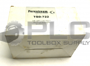 NEW PURESTREAM TSD-722 3/8 NPT 115 VOLT WITH STRAINER 