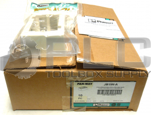NEW BOX OF 10 PANDUIT JB1IW-A 1-PIECE SHALLOW LOW VOLTAGE JUNCTIONBOX W/ADHESIVE