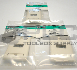 NEW LOT OF 3 PANDUIT CFPL2IWY MINI-COM FACEPLATE SINGLE GANG 2 MODULE SPACES