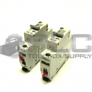 LOT OF 2 ALLEN BRADLEY 1492-SP1C040 SER C CIRCUIT BREAKERS