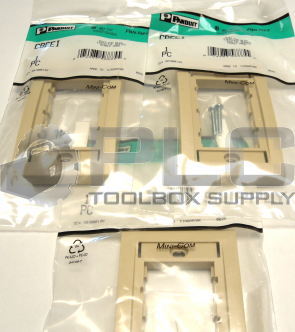 NEW LOT OF 3 PANDUIT CBEEI MINI-COM BEZEL EXECUTIVE SERIES SINGLE GANG