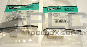 NEW LOT OF 2 PANDUIT CJ688TPIW MINI-COM TX6 PLUS JACK MODULE T568A/B