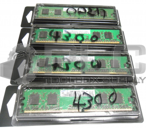 NEW LOT OF 4 SAMSUNG 1RX16 PC2-4200U-444-12-C3 RAM STICK 256 MB M378T3354CZ3 
