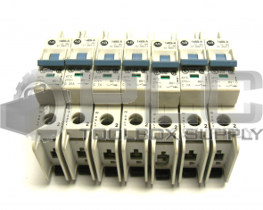 LOT OF 7 ALLEN BRADLEY 1489-A1C070 /A CIRCUIT BREAKER 7A 