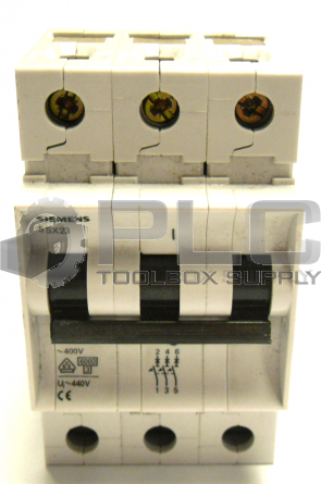 SIEMENS 5SX23 C20 CIRCUIT BREAKER 20 AMP 3 POLE 400 VOLTS 