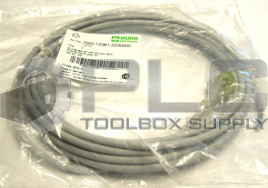 NEW SEALED MURR ELEKTRONIK 7000-12381-2230500 M12 FEMALE 90° WITH CABLE LED