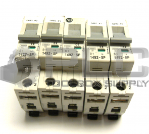LOT OF 5 ALLEN BRADLEY 1492-SP1B010 /C CIRCUIT BREAKER B1 1A 1492-SP