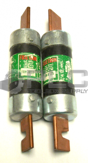 LOT OF 2 FUSETRON FRN-R 125 DUAL ELEMENT TIME DELAY CLASS RK5 FUSE