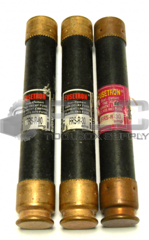 LOT OF 3 FUSETRON FRS-R30 DUAL ELEMENT TIME DELAY FUSE CURRENT LIMITING RK5 FUSE