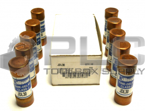 NEW BOX OF EDISON JDL30 CLASS J TIME DELAY FUSE GEAR QTY 10