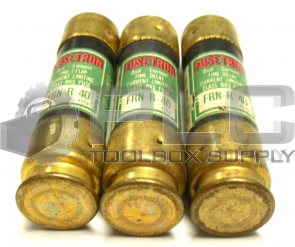 LOT OF 3 NEW FUSETRON FRN-R 40 DUAL ELEMENT TIME DELAY CLASS RK5 FUSE