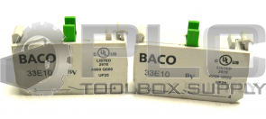 NEW LOT OF 2 BACO 33E10 CONTACT BLOCK 
