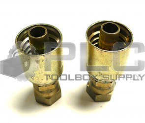 NEW LOT OF 2 PARKER 3/4" FEMALE SWIVEL ADAPTER 3/4" STEEL HOSE 