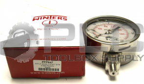 NEW WINTERS PFP647 4" DIAL GAUGE SS/SS, 1/4" NPT BTM 0-300 PSI/KPA