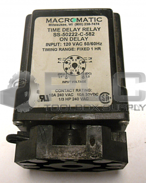 MACROMATIC SS-50222-C-582 TIME DELAY RELAY 