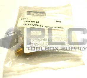NEW PARKER PNEUMATIC 032510125 1/8 RIGHT ANGLE FLOW CONTROL