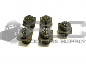 NEW LOT OF 5 AMPHENOL MS3102A18-19S CONNECTOR 