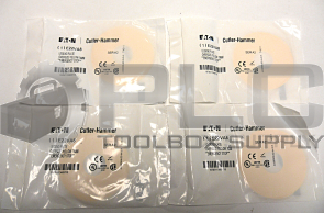 NEW LOT OF 4 CUTLER HAMMER E22VA8 EMERGENCY STOP LEGEND PLATE