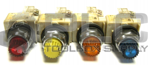 MIXED LOT OF 4 SQUARE D 9001-KM38 PUSH BUTTON SERIES H W/9001 ZB9 KA1 CONTACT
