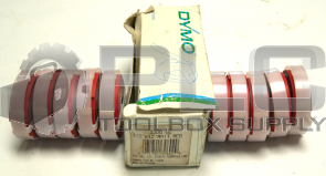 NEW BOX OF 10 DYMO 5306 02 1/2"X12" MATT RED EMBOSSING TAPE
