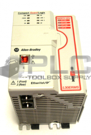 ALLEN BRADLEY 1769-L30ERMS/A PLC CONTROLLER COMPACTLOGIX DUAL ETHERNET *READ*
