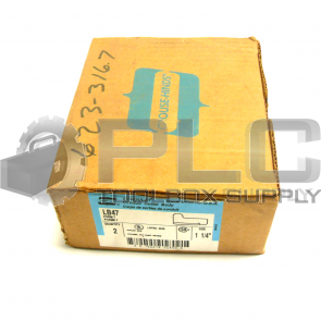 NEW BOX OF 2 CROUSE HINDS LB47 OUTLET BODY 1-1/4"
