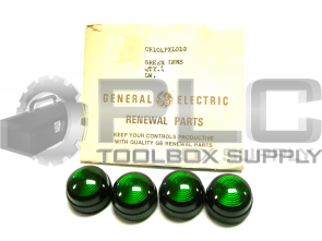 NEW LOT OF 4 GENERAL ELECTRIC CR104PXL01G GREEN PILOT LIGHT LENS 