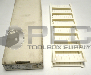 NEW BOX OF 5 ALLEN BRADLEY 1492-MS6X12/A MARKER CARD SNAP-IN BLANK WHITE QTY 5
