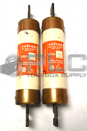 LOT OF 2 CEFCON CRS-A DUAL ELEMENT FUSE TIME DELAY 150AMPS
