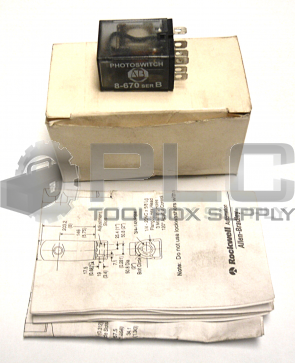 NEW ALLEN BRADLEY 8-670 SERIES B PHOTOSWITCH E.M. RELAY