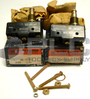 NEW LOT OF 2 MICRO SWITCH BZ-2RQ67 LIMIT SWITCH 15AMP LARGE BASIC