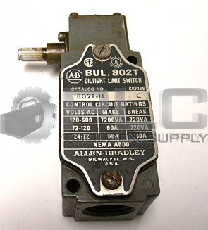 ALLEN BRADLEY 802T-H LIMIT SWITCH SER. C 