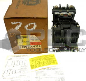 NEW IN BOX ALLEN BRADLEY 500-B0D92 /B AC CONTACTOR MOTOR LOADS TOP WIRING SIZE 1