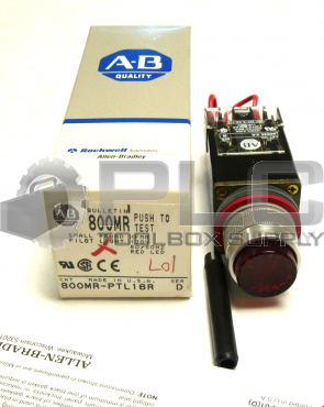 NEW ALLEN BRADLEY 800MR-PTL16R /D SMALL ROUND PILOT LIGHT RED 120V  50/60HZ