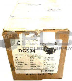 NEW OMNIDRIVE DC504 MOTOR 1750RPM 1HP 90V.ARM 10AMPS.ARM