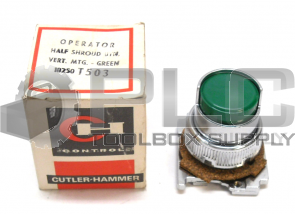 NEW IN BOX CUTLER HAMMER 10250T503 HALF SHROUD PUSHBUTTON GREEN 