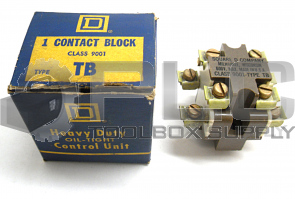 NEW IN BOX SQUARE D TB 9001 CONTACT BLOCK CLASS 