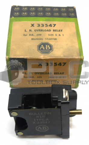 NEW IN BOX ALLEN BRADLEY X-33547 OVERLOAD RELAY LEFT HAND SIZE0-1 FOR 609