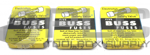 NEW LOT OF 3 BUSS ABC 5 FUSES QUANTITY 15 TOTAL
