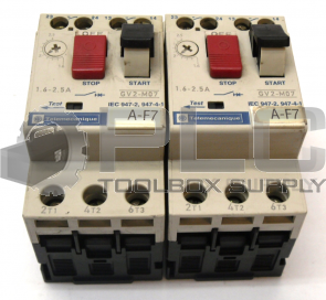 LOT OF 2 TELEMECANIQUE GV2-M07 MOTOR STARTER PROTECTOR 1.6-2.5AMP