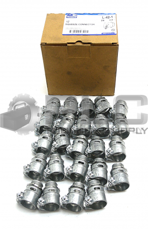 NEW LOT OF 24 MADISON ELECTRIC L-42-1 1/2'' SQUEEZE CONNECTOR 