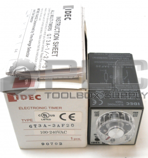 NEW IN BOX IDEC GT3A-3AF20 ELECTRONIC TIMER 120/240 VAC