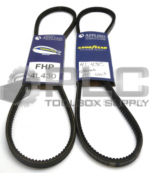 NEW LOT OF 2 GOODYEAR 4L430 BELT FHP