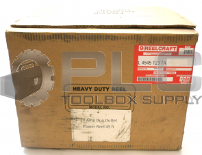NEW SEALED REELCRAFT L45451237A RETRACTABLE CORD REEL 20AMP PWR OUTLET 45FT REEL