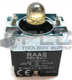 NEW RAAS RB2 BVL76 PILOT LIGHT BODY 110V RB2-BVL7