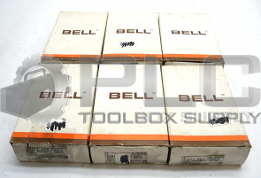 NEW IN BOX LOT OF 6 BELL SQUARE D A-9000 SCREW MOUNTING RECEPTACLE COVER GRAY